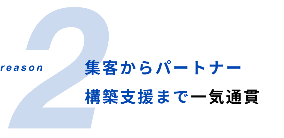 集客からパートナー構築支援まで一気通貫